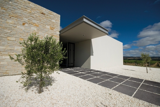 Vialetto casa moderna effetto pietra nero