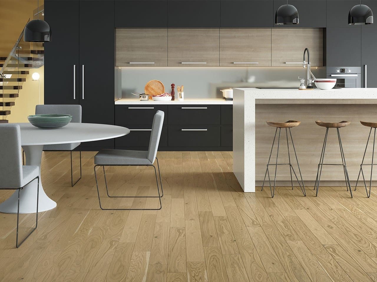 Parquet contrecollé chêne naturel brossé - Oak Peach