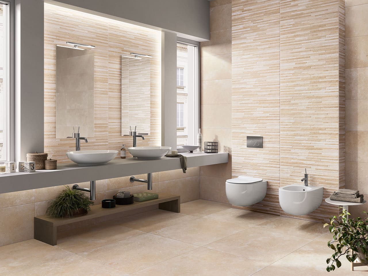 Conseils pour un revêtement de salle de bain moderne de couleur taupe
