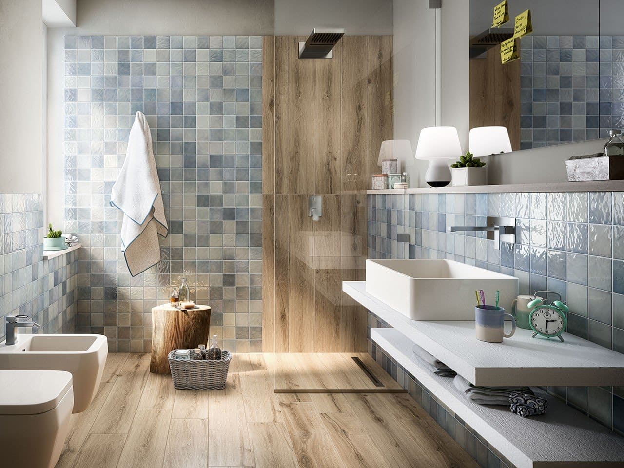 Salle de bain rustique, idées de style et d'aménagement