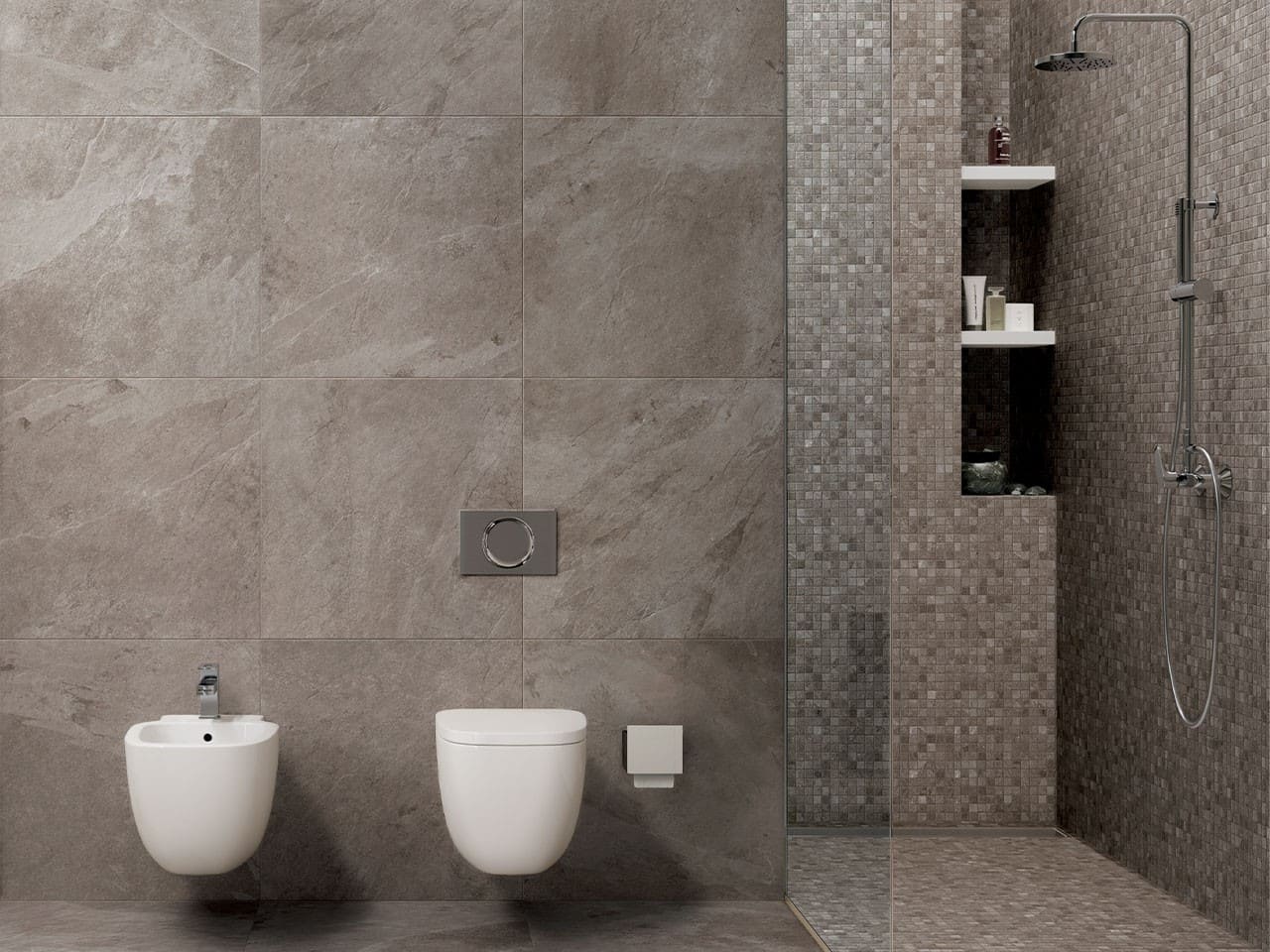 Revêtement de douche effet pierre : types et associations