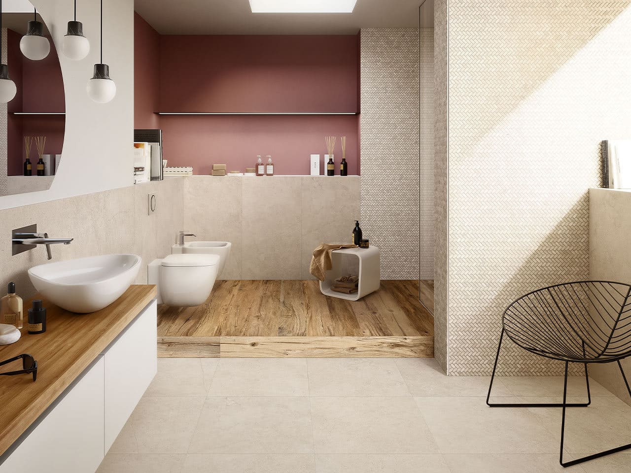 Revêtement effet pierre beige, idées et styles