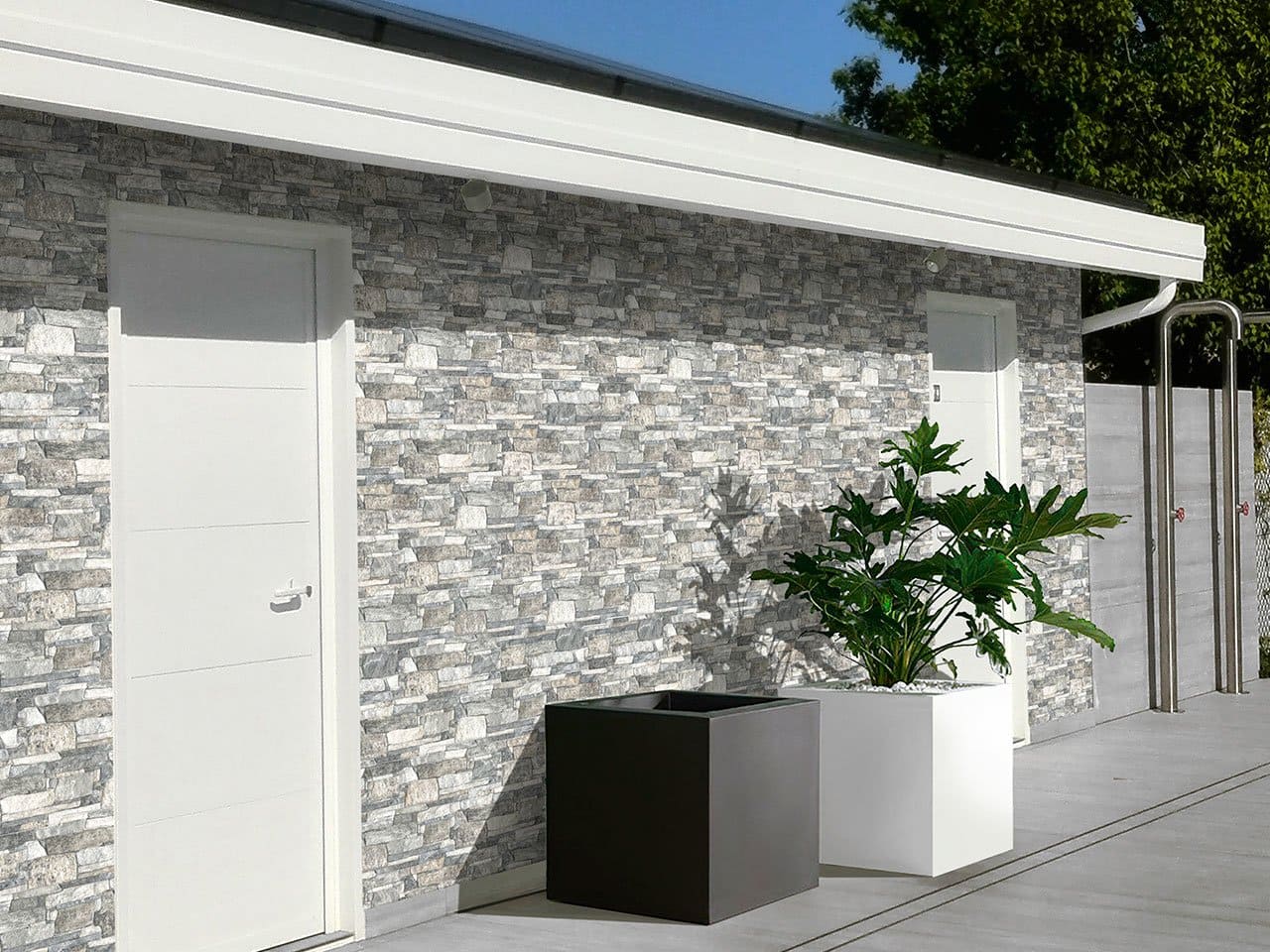 Pavés extérieurs pour la façade de la maison