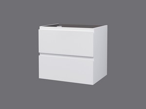 MAREA Waschbeckenunterbau Br.60xTi.38 cm mit 2 Schubladen Weiß glänzend