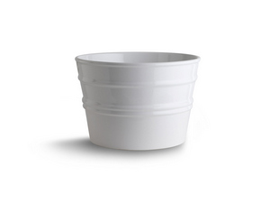 Hänge-/Aufsatzwaschbecken Bacile Ø46,5 cm H30 aus glänzender weißer Keramik