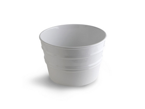 Hänge-/Aufsatzwaschbecken Bacile Ø46,5 cm H30 aus glänzender weißer Keramik