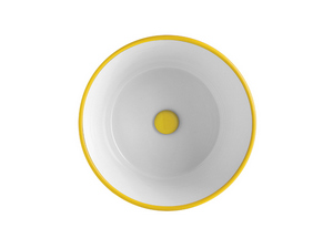 Hänge-/Aufsatzwaschbecken Bacile Ø46,5 cm H30 aus glänzender gelber Keramik