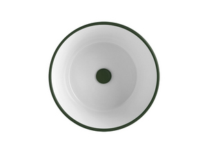 Hänge-/Aufsatzwaschbecken Bacile Ø46,5 cm H30 aus glänzender Keramik in britischem Renn-Grün