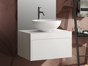 TOPSY BATHROOM FURNITURE WHITE WITH TOP FOR WASHBASIN