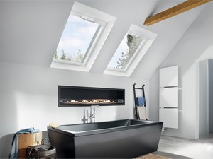 Roto Q PVC White Roof Window 55X98 Manual Opening