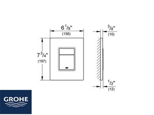 Placca Wc Grohe® Skate Cosmo 2 Pulsanti Oro Satinato