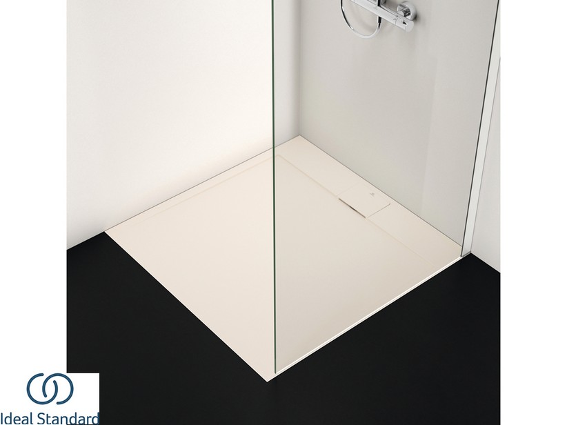 Ideal Standard Ultra Flat S I.life Duschwanne 120x90 Cm – Harz, Rutschfest, Matt Schwarz – Mit Verstecktem Ablauf