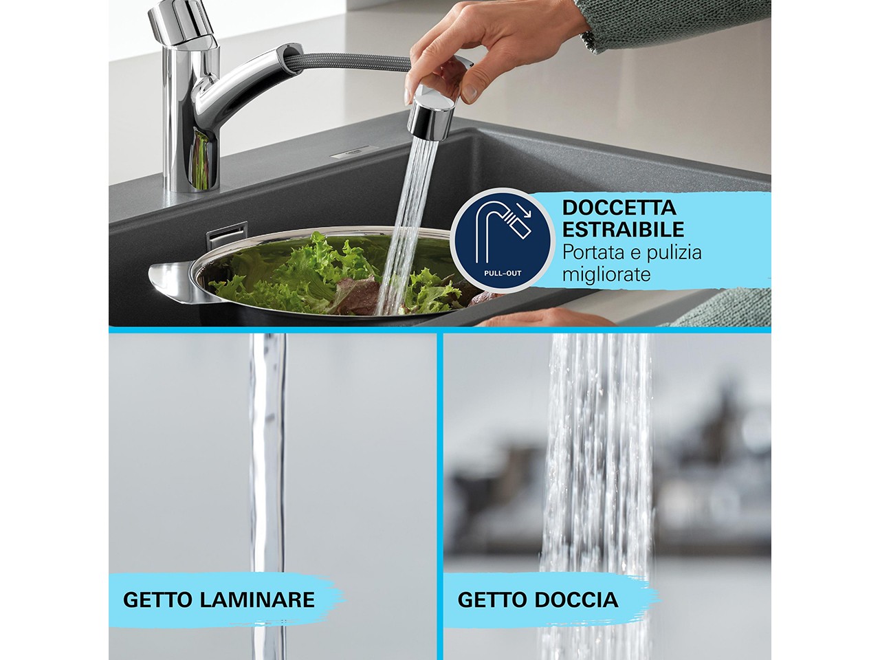 grohe küchenarmatur mit herausziehbarer brause