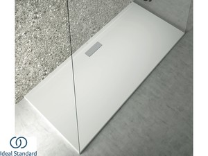 Receveur de douche Ideal Standard® Ultra Flat New rectangulaire 180x80 cm blanc soie mat