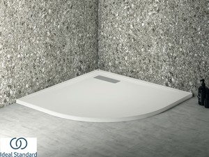 Receveur de douche Ideal Standard® Ultra Flat New semi-circulaire 90x90 cm blanc brillant