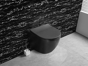 WC suspendu Cardano rimless 48,5x37 noir mat