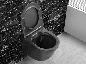 WC suspendu Cardano rimless 48,5x37 noir mat