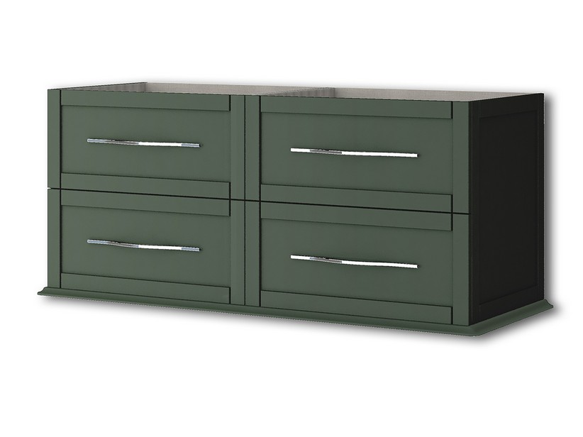 Baikal Meuble Salle De Bains Suspendu 60cm - Vasque Céramique, 2 Tiroirs, Finition Nature