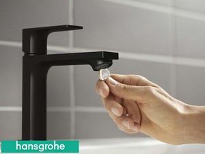 Einhebel-Waschtischarmatur Hansgrohe® Rebris E 110 Schwarz matt
