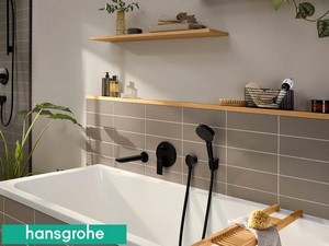 Unterputz-Einhebelarmatur für Badewanne Hansgrohe® Rebris E Schwarz Matt
