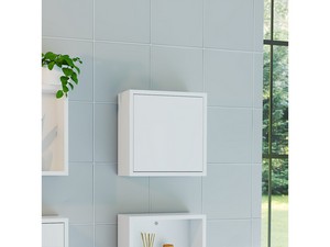 CUBOTTO WALL CABINET WITH 1 DOOR GARDENIA WHITE FINISH