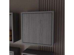 CUBOTTO WALL CABINET WITH 1 DOOR GARDENIA IN ONYX ELM FINISH