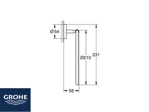 Grohe® Quickfix Start Towel Ring Chrome
