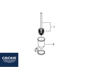 Grohe® Quickfix Start Chrome Toilet Brush Holder
