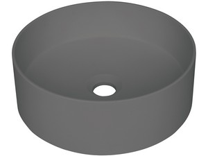 Vasque à poser Silia Ø36 cm granite gris anthracite