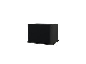 ATLAS BATHROOM CABINET L64 CM FLOOR-STANDING WITH 1 DRAWER AND PATCH - MATT BLACK FINISH