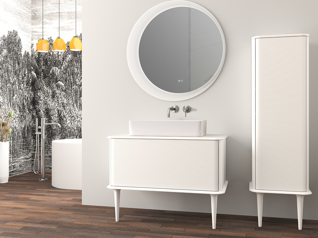 ATLAS MDF PATCH 98CM MATT WHITE - Iperceramica-mt