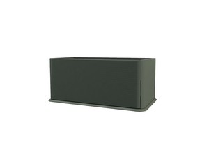 ATLAS BATHROOM CABINET L98 CM WALL-MOUNTED WITH 1 DRAWER AND UNITOP RESIN WASHBASIN - MATT GREEN FINISH