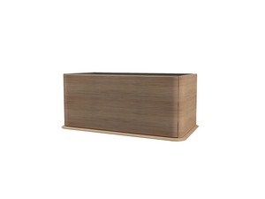 ATLAS BATHROOM CABINET L98 CM FLOOR-STANDING WITH 1 DRAWER AND PATCH - MATT TOBACCO OAK FINISH
