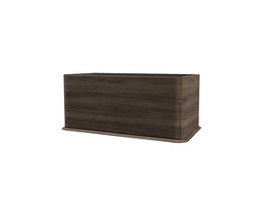 ATLAS BATHROOM CABINET L98 CM SUSPENDED WITH 1 DRAWER AND MOUSE - MATT WALNUT FINISH