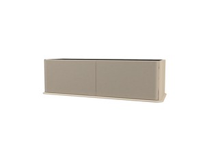 ATLAS BATHROOM CABINET L144 CM WALL-HUNG WITH 1 DRAWER AND UNITOP RESIN WASHBASIN - MATT COTTON FINISH