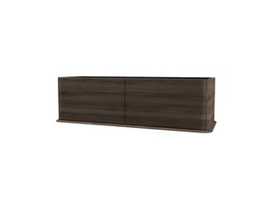 ATLAS BATHROOM CABINET L144 CM SUSPENDED WITH 1 DRAWER AND PATCH - MATT WALNUT FINISH