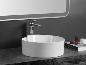 Lavabo da Appoggio Seveso 44x46 H15 in Ceramica Bianco Lucido