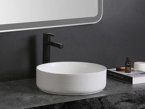 Lavabo da Appoggio Sesia Ø39,5xH11,5 in Ceramica Bianco Opaco