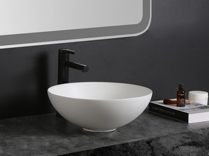 SCRIVIA WASHBASIN Ø40xH15 CERAMIC MATT WHITE