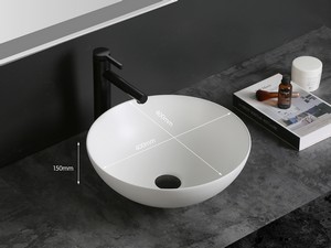 SCRIVIA WASHBASIN Ø40xH15 CERAMIC MATT WHITE