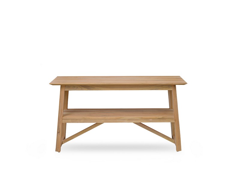 Meuble de salle de bains Kyoto 140 cm base pour vasque à poser Teck