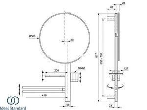 Beauty bar Ideal Standard® Alu+ argent brossé