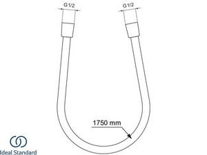 Tubo Flessibile Ideal Standard® Idealrain per Doccetta Rosé