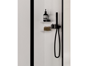 Cabina Doccia Multifunzione Mellow 120x80 Nero Installazione Angolo Sinistro