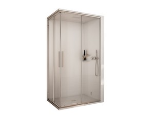 Cabina Doccia Multifunzione e STEAM Mellow 140x90 Cromo Installazione Angolo Destro