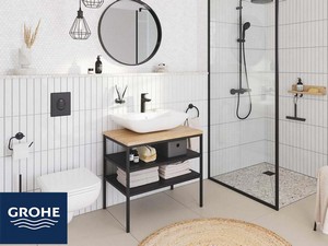 Placca Wc Grohe® Start 2 Pulsanti Nero Opaco