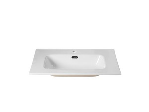 Lavabo Smart Unitop 76x46,5 cm en céramique blanc brillant