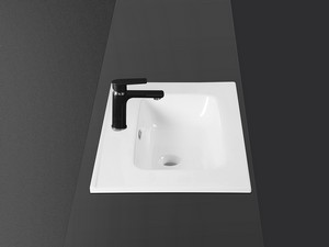 Lavabo Smart Unitop 76x46,5 cm en céramique blanc brillant