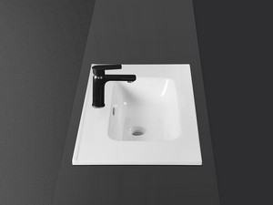 Lavabo Smart Unitop 81x46,5 cm en céramique blanc brillant