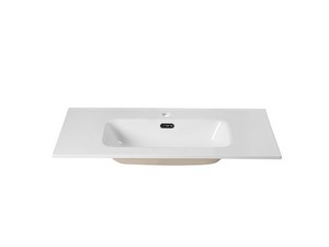 Lavabo Smart Unitop 91x46,5 cm en céramique blanc brillant
